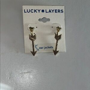 Lucky Layers Gold Arrow Earrings